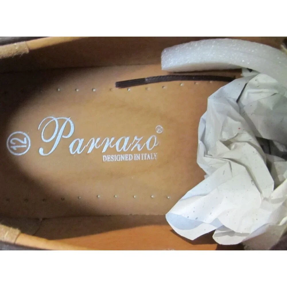 Parrazo Mens Brown Leather Dress Shoes Size 12 NIB Lace‑Up Oxford Classic Formal